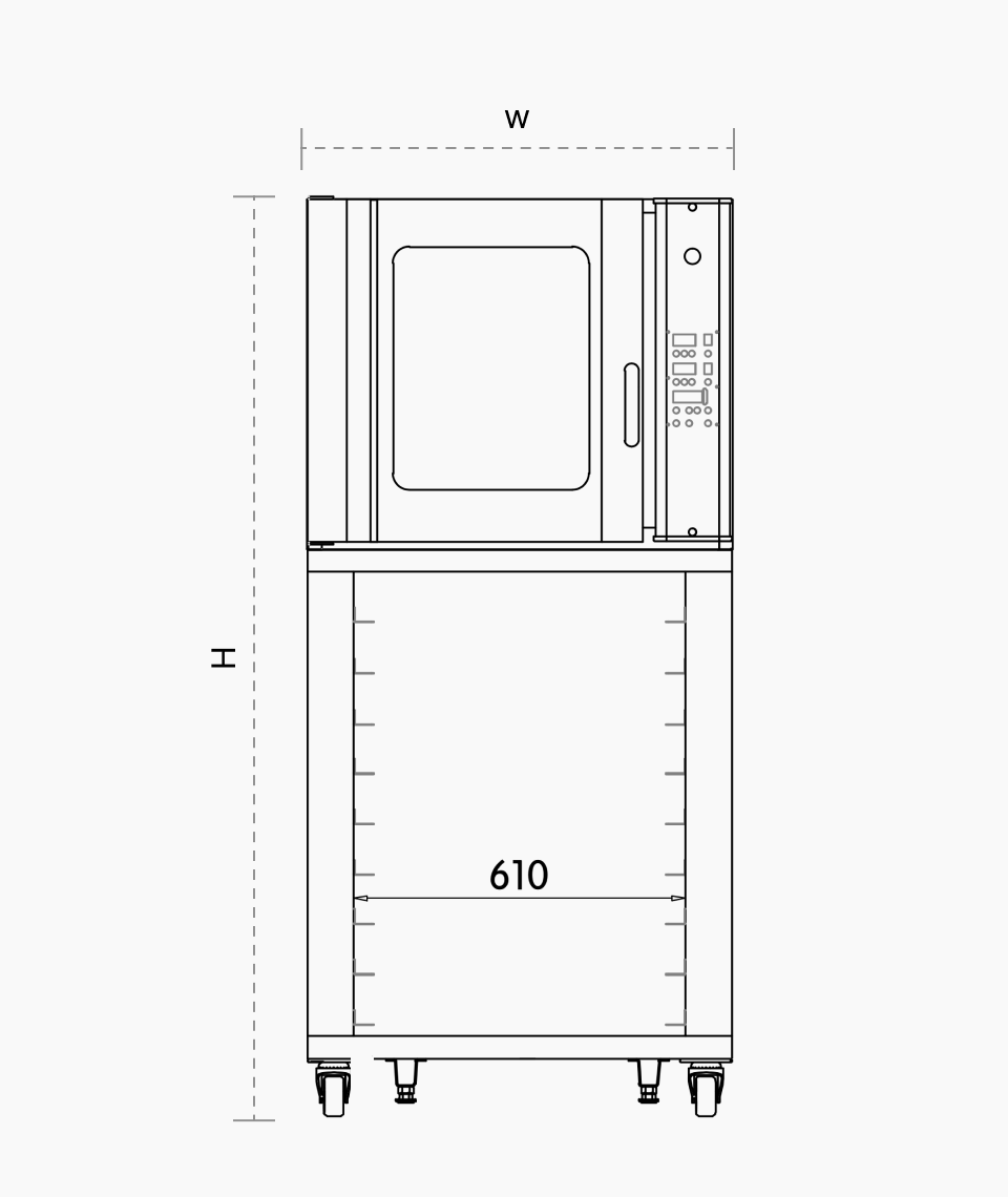 Convection Oven 5 trays floor plan images